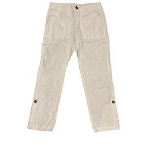 vintage DKNY Jeans Womens Size 2 Beige Casual Pants Button Detail Cotton Blend